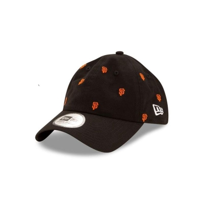 San Francisco Giants Gorra | New Era MLB All Over Logo Casual Classic Adjustable Cap Mexico - Negros
